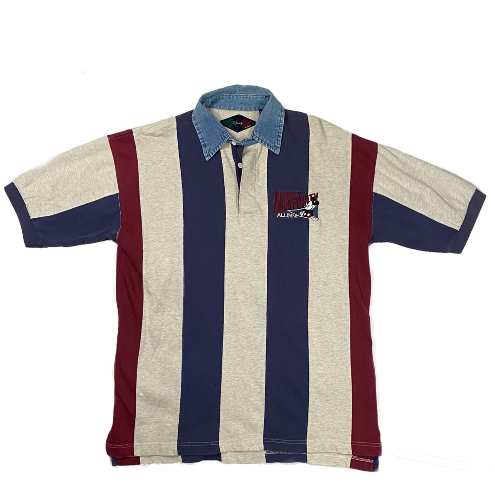 Vintage 90s Walt Disney University Alumni Disney Mickey Mouse Polo Shirt Sz Med